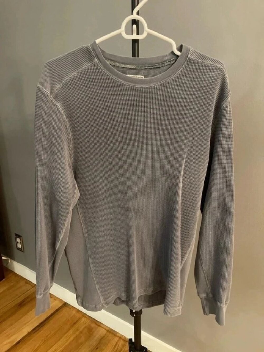 Men’s Waffle texture shirt - True Grit - Gray - Medium (fits like a large)